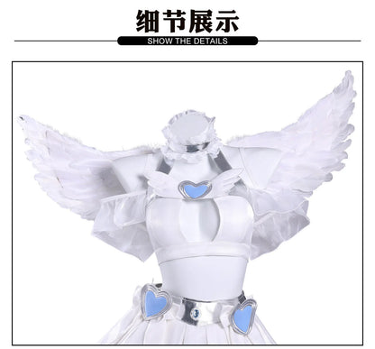 Anime New Panty Stocking with Garterbelt Stocking Cosplay Costume Angel Skirt Stockiel Anarchy Wings Halloween Women Girls Cos