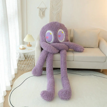 2M Giant Ferry Plush Green Alien Monster Toy Stuffed Long Legs Octopus Throw Pillow Boyfriend  Red Heart Eye Decor Cushion