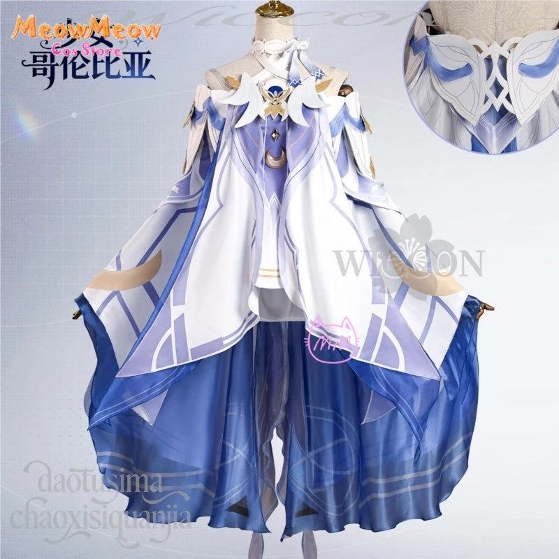 Genshin Impact Moon Goddess Columbina Cosplay Suit Polyester