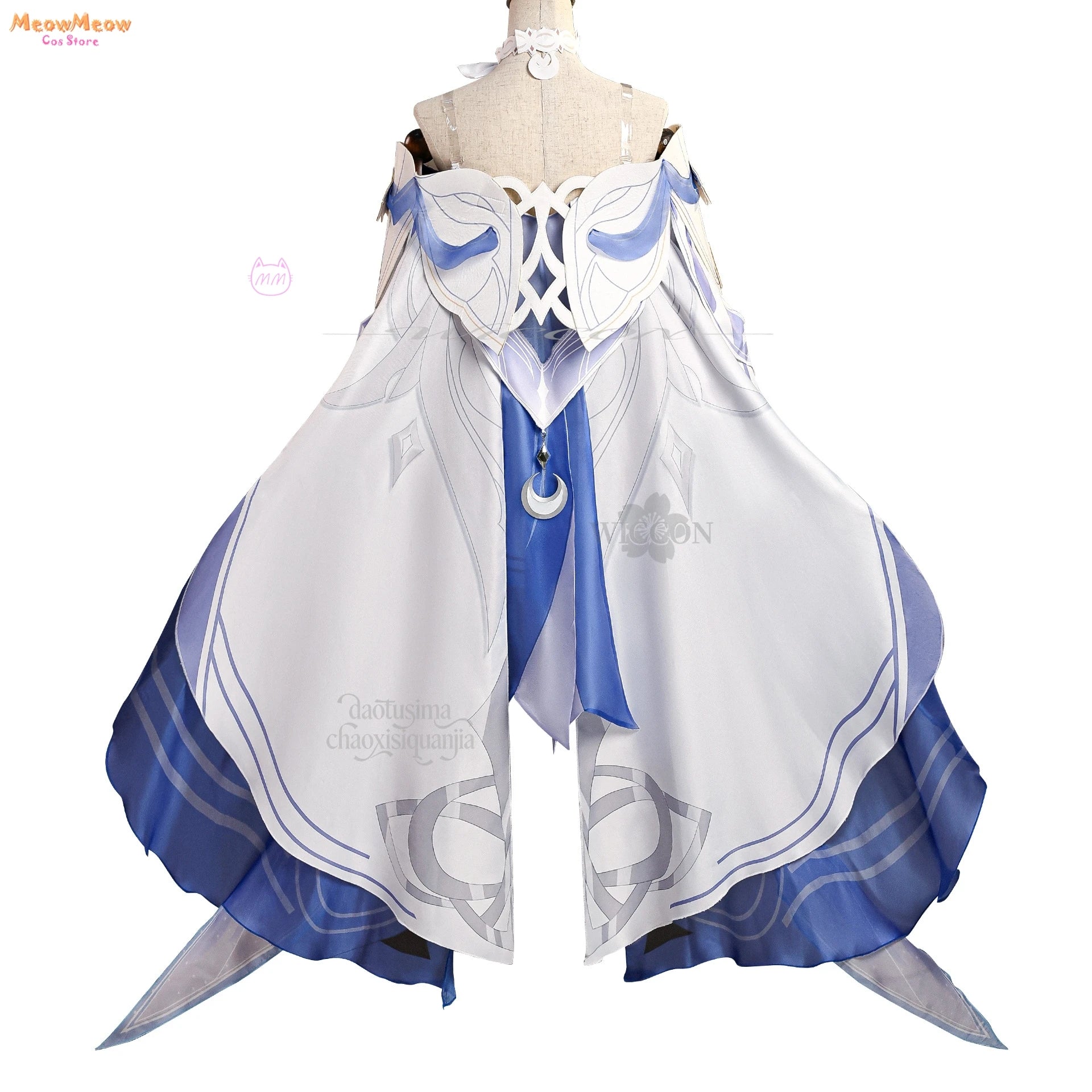 Genshin Impact Moon Goddess Columbina Cosplay Suit Polyester