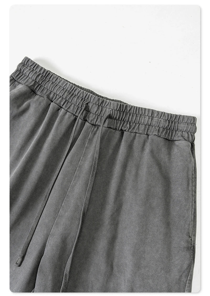 ZODF New 2024 Spring Summer 358gsm Cotton Cargo Pants For Men Unisex Casual Washed Straight Multi-Pockets Loose Trousers HY0829