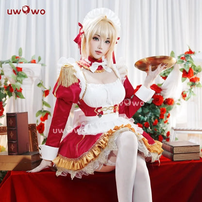IN STOCK UWOWO Neroo Cosplay Game Fatee/Grandd Orderr Neroo Maid Dress Cosplay Costume Halloween Costume
