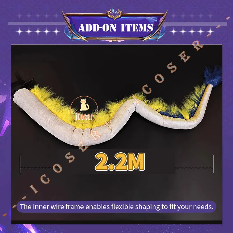 iCoser Arknights Shu Spring Feast Cosplay Costume Wig Uniform Headwear Tail Tianshi Rhodes Island Halloween Party for Women Girl