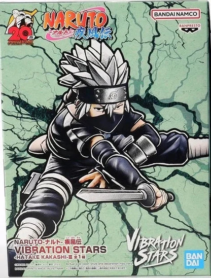 Bandai In Stock Naruto Banpresto Vibration Stars Hatake Kakashi Uchiha Obito Action Anime Model Boxed Toys Figure Gifts