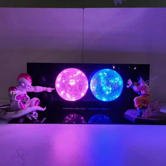 Dragon Ball Anime Lamp Goku vs Freeza Kamehameha Led Diy Action Figure Toys DBZ 3d Atmosphere Lamp Figurine PVC Model