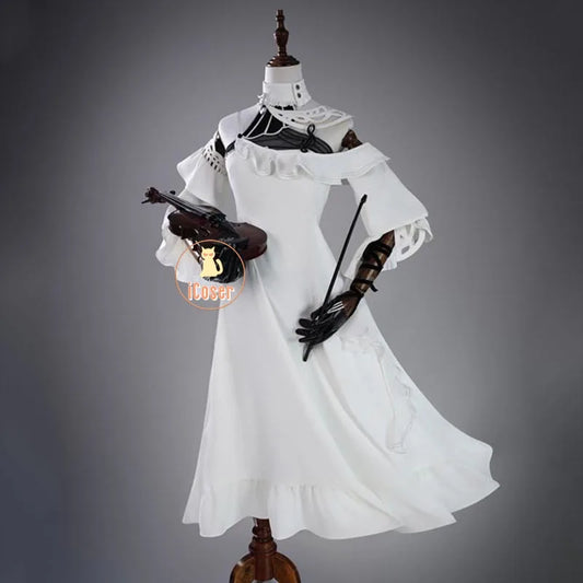 Wuthering Waves Phrolova Cosplay Costume Wig White Dress Fractsidus Carnival Halloween Party for Women Girls Accessory iCoser