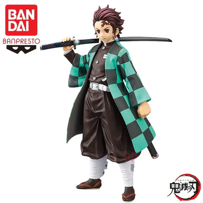 Original Banpresto In Stock Bandai Demon Slayer Tanjirou Action Figure Model Anime Action Figures Boxed Toys Gifts