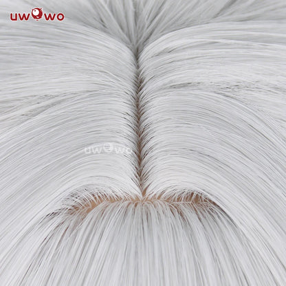 UWOWO Honkai Star Rail Firefly Cosplay Wig Long hair Grey Blue 60CM Hair Wig