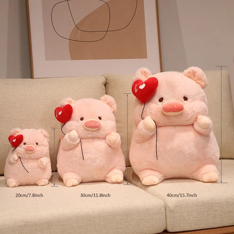 New 30-55cm Cute Cartoon Angel Pig Plush Toys Lovely Fat Piggy Stuffed Doll Red Heart for Girls Lovers Valentine's Day Gifts