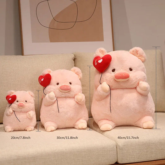 New 30-55cm Cute Cartoon Angel Pig Plush Toys Lovely Fat Piggy Stuffed Doll Red Heart for Girls Lovers Valentine's Day Gifts
