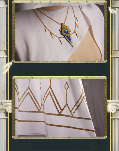 UWOWO Collab Series Game Identity V Seer Eli Clark Cosplay Costume White Suit Fancy Party Outfits