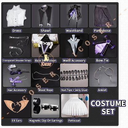 Zenless Zone Zero Vivian Cosplay Costume Wig Dress Uniform Headwear Mockingbird Carnival Halloween Party for Women Girls Props