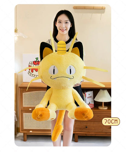 35/50CM Big Size Pokemon Meowth Plushies Cartoon Anime Plush Pillow Soft Doll Kawaii Stuffed Plushie Ornament Children's Gifts