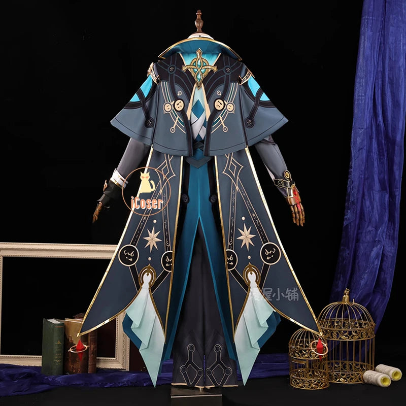 Honkai Star Rail Anaxa Cosplay Costume Wig Uniform Earrings Anaxagoras Grove of Epiphany Amphoreus Halloween Party for Women Men