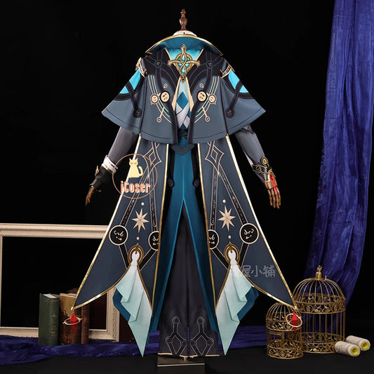 Honkai Star Rail Anaxa Cosplay Costume Wig Uniform Earrings Anaxagoras Grove of Epiphany Amphoreus Halloween Party for Women Men