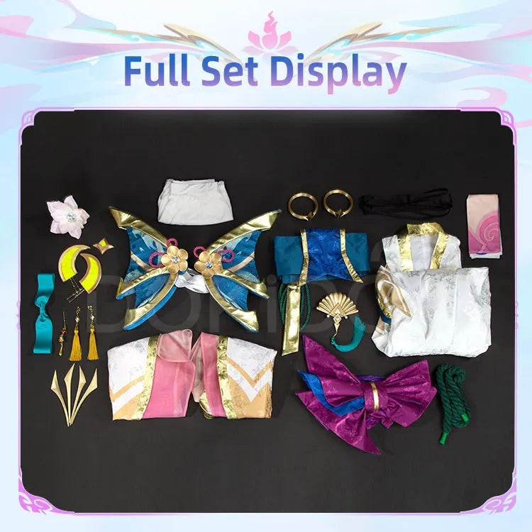 Lux Luxannaa Cosplay Costume Game DokiDoki-R Women Spirit Blossom Costume Lux Cosplay Dress Halloween