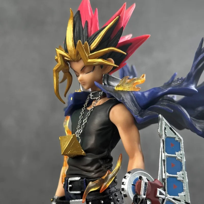 2025 28cm Anime Duel Monsters Yugi Muto Figure PVC Statue Model with 2 Heads Collectible Decoration Toy Christmas Gift
