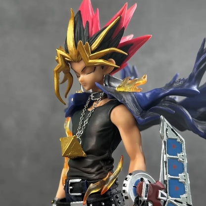 2025 28cm Anime Duel Monsters Yugi Muto Figure PVC Statue Model with 2 Heads Collectible Decoration Toy Christmas Gift