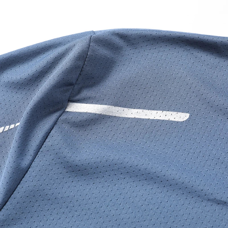 Chrlck Men’s Quick Dry Running T-Shirt Breathable Soft Elastic Outdoor Sports Tee for Hiking Fishing Summer