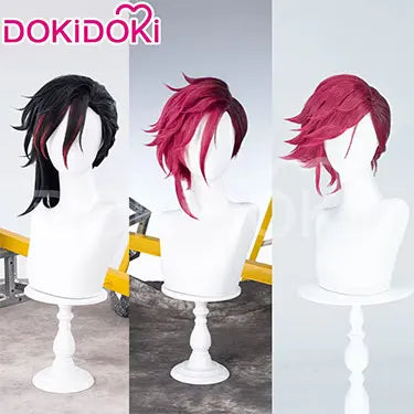 IN STOCK Jinxx Wig Game DokiDoki-R Women 38cm Hair Jinxx Cosplay Mask Tattoo Necklace Nails Bun Wig Luminous Ball Free Cap