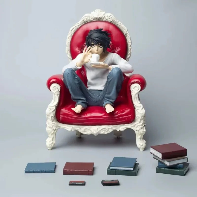 Death Note Gk L Sitting Pose Statue Figure - Cute & Adorable Style, Room & Desk Decoration, Boxed Collectible, Perfect Gift