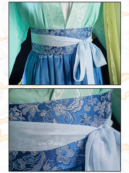 IN STOCK UWOWO Maomao Cosplay Anime The Apothecaryy Diariess Maomao Frog Green Hanfu Style Hunt Cosplay Costume New suit