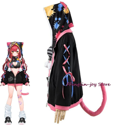 Virtual ESports Project VSPO Nekota Tsuna Cosplay Costume Set Polyester