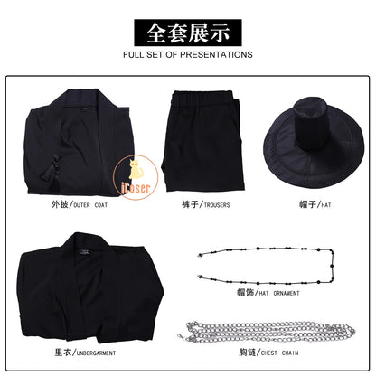 KPop Demon Hunters Saja Boys Cosplay Costume Jinu Saja Cosplay Black Robe Baby Abby Mystery Romance Outfit Halloween Women Men