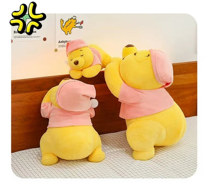 35CM-80CM New Disney Winnie The Pooh Plush Toy Cute Cartoon Bear Stuffed Doll Soft Anime Pillow Kawaii Souvenir Birthday Gift