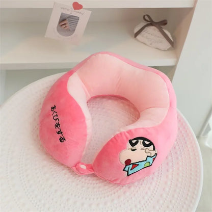 Crayon Shin Chan Plush U-shaped Pillow Kawaii Soft And Comfortable Portable Pillow Anime Cartoon Plush Neck Pillow Gifts