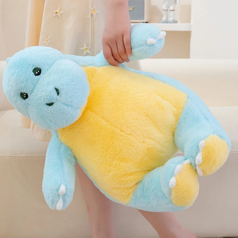 New Candy Sweet Color Cartoon Dino Plush Toy Pink Blue Dinosaur Soft Doll Large Sleep Hug Pillow Bedroom Home Decoration