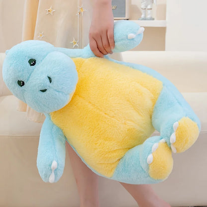 New Candy Sweet Color Cartoon Dino Plush Toy Pink Blue Dinosaur Soft Doll Large Sleep Hug Pillow Bedroom Home Decoration