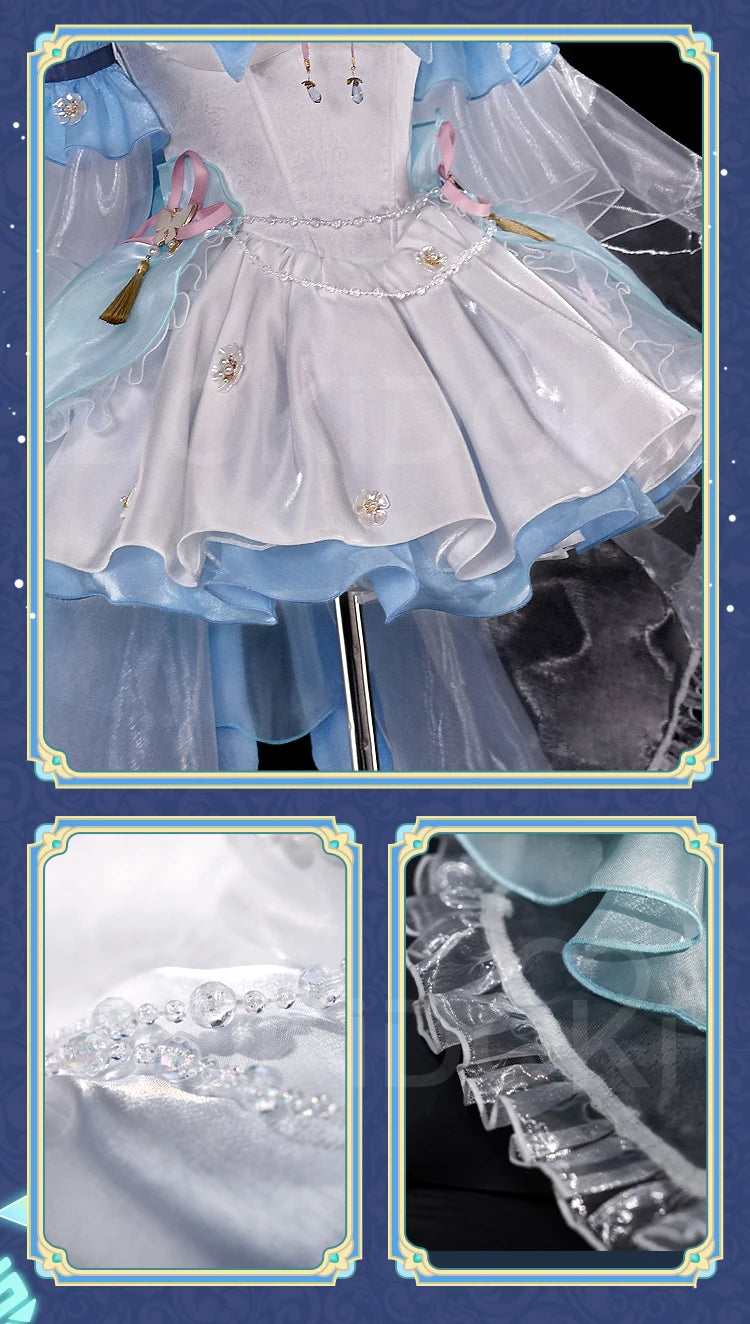Kamisato Ayaka Doujin Cosplay Costume Game Genshin Impact Cosplay DokiDoki-SR Kamisato Ayaka Cosplay Women White Dress Costume