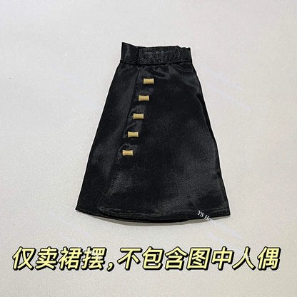 1/12 Anime One Piece Roronoa Zoro Man Soldier Mini Hemline Long Black Green Windbreaker Coat Toys Accessory For 6" Shf Figure