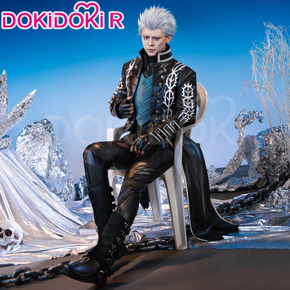 IN STOCK Vergil Cosplay Cotsume Game Cosplay【S-3XL】DokiDoki-R Vergil Nelo Angel Slayer Men Halloween Plus size