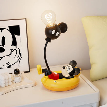 Mickey Figurine Night Light Cartoon Mickey Mouse 3d Doll Reading Lamp Cute Desktop Decor Statue Creative Desk Lamp for Kids Gift