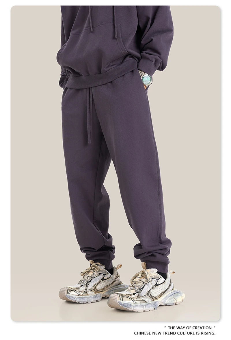 ZODF 2024 Autumn Winter Unisex Solid Sweatpants Heavyweight 440gsm Casual Loose Fit Sport Joggers HY0890