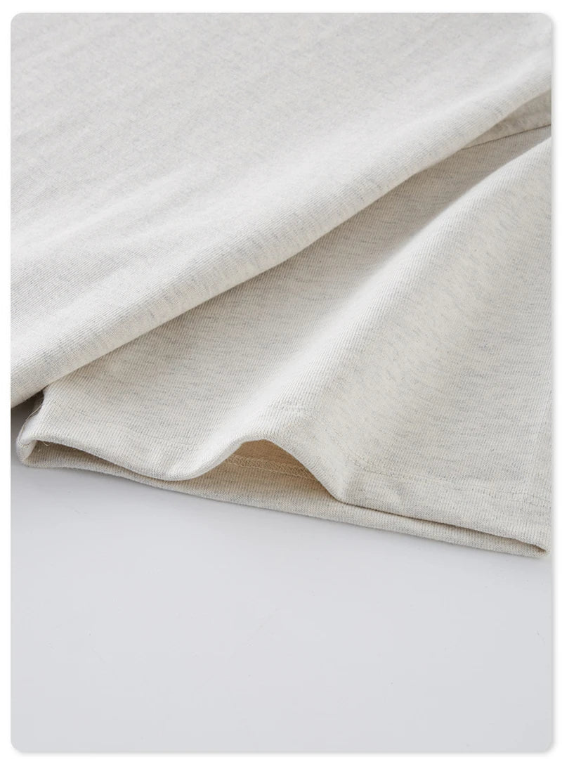 ZODF 2025 Heavy-Weight 425gsm 100% Cotton T-Shirts For Men Unisex Summer Oversized O-Neck Basic Solid T Shirt Brand Tees HY0485