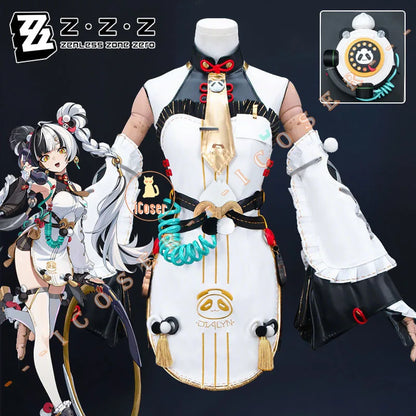 Dialyn Cosplay Costume Wig Zenless Zone Zero Uniform Earrings Headwear Telephone Prop Halloween Party Carnival for Women Girls