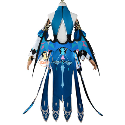Honkai Star Rail Cerydra Cosplay Costume Wig Dress Uniform Headwear Wings Amphoreus Halloween Party for Women Girls Prop iCoser
