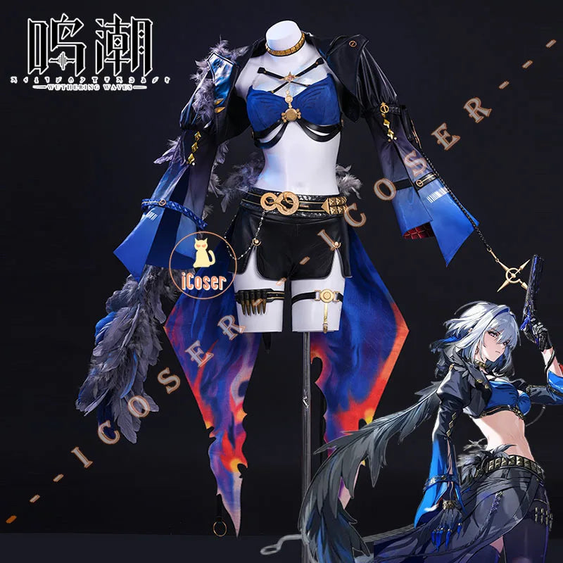 Wuthering Waves Galbrena Cosplay Costume Wig Uniform Outfit Jacket Carnival Halloween Party for Women Girls Role Play Cos Props
