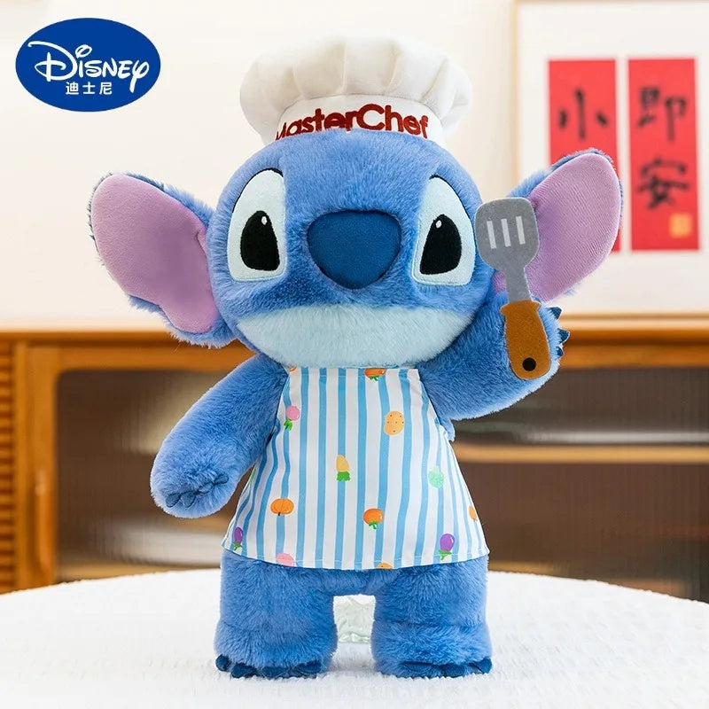 50/60/75cm Big Size Chef Stitch Disney Anime Plush Stuffed Doll Kawaii Room Decoration Plushies Children's Pillow Holiday Gift