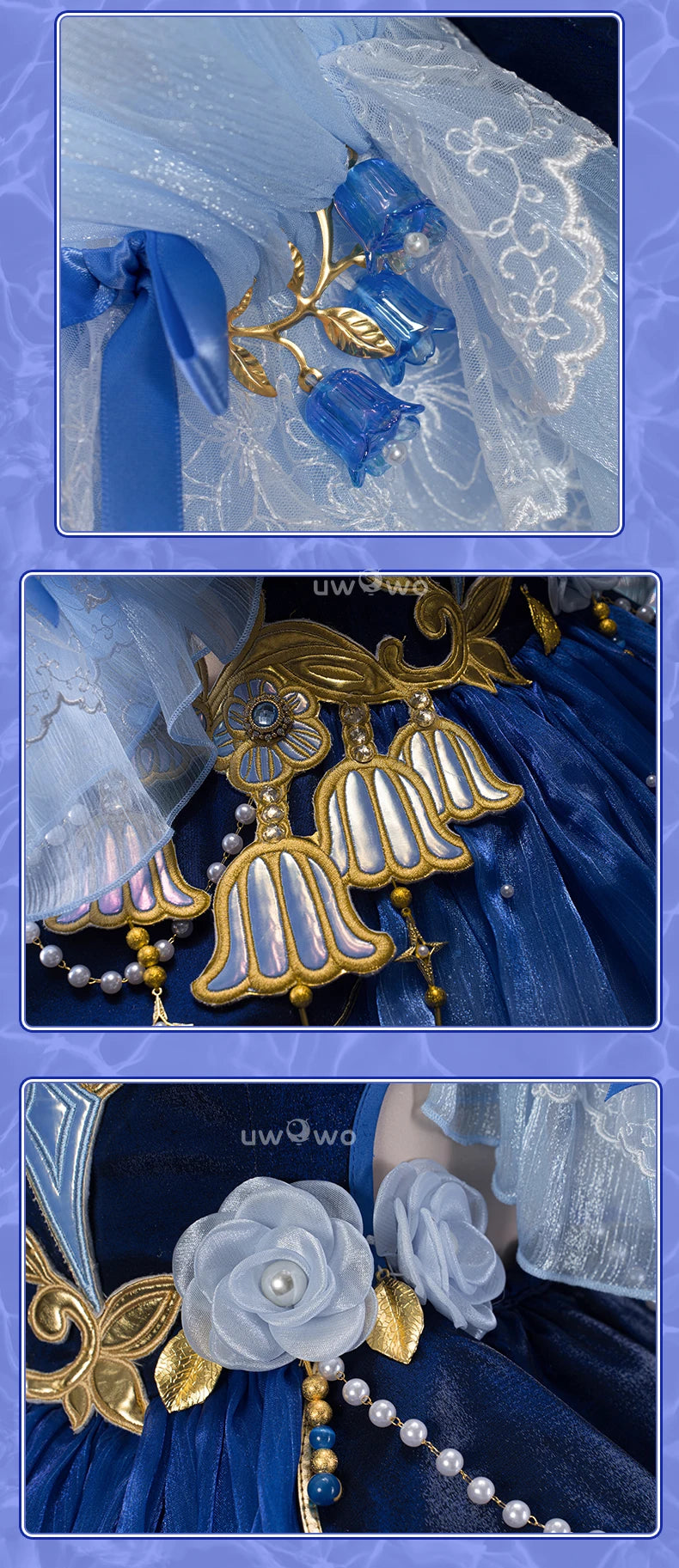 LAST BATCH UWOWO Genshin Impact Fanart Focalors Lily of the Valley Balll Gownn Dress Cosplay Costume