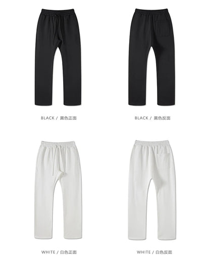 ZODF New 2025 Autumn Men's 445GSM Sweatpants Unisex High Street Soft Knitted Straight Pants Brand Streetwears Tracksuits HY0382