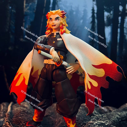 1/12 Rengoku Kyoujurou Anime Figure Mini Red White Cloak Toys Clothes Accessory For 6" Demon Slayer Shf Figma BUZZmod Soldier