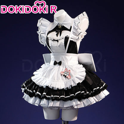 Privaty Cosplay Costume Game DokiDoki-R Women Cute Black White Maid Dress Privaty Sexy Costume Cosplay Suits