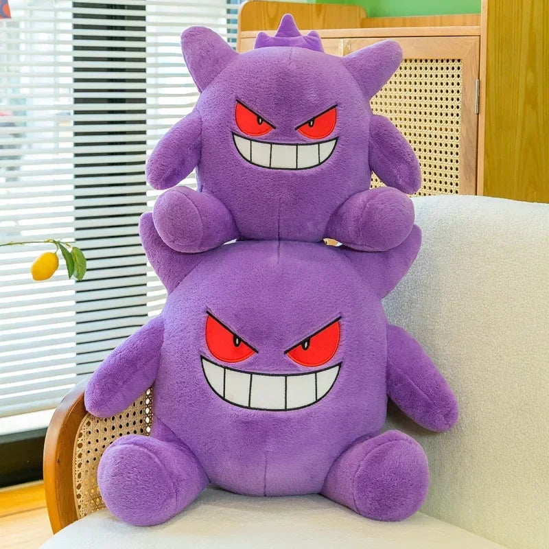 30/80cm Pokemon Gengar Stuffed Plush Toys Cartoon Cute Anime Dolls Huge Purple Pokémon Plushie Pillow Birthday Gift for Kids