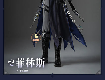 Genshin Impact Kyryll Chudomirovich Flins Cosplay Costume Wig Uniform Game Cos Outfit Halloween Party for Women Men Carnival Set