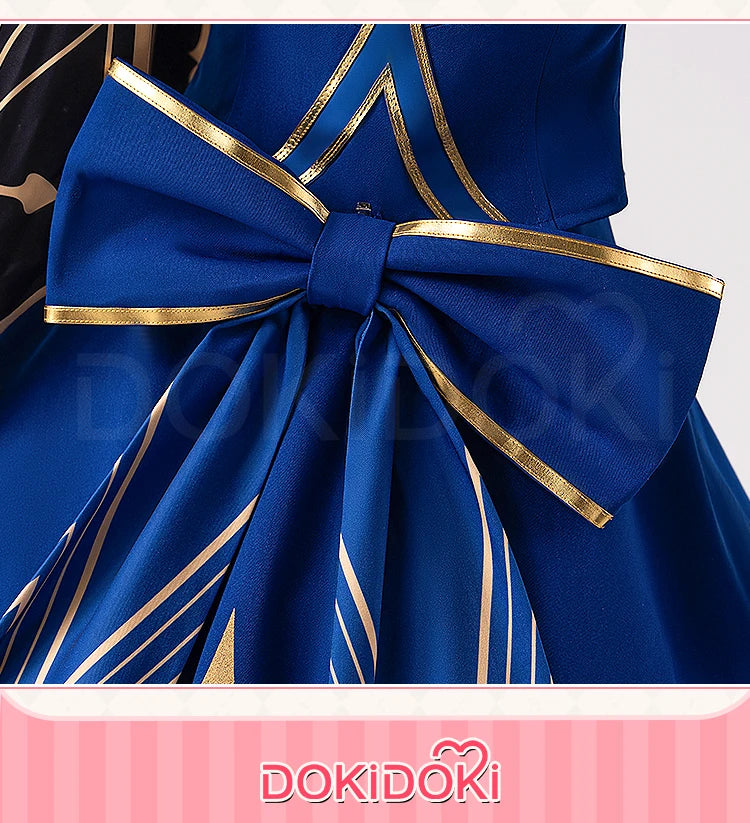 Saber Cosplay Costume Game Honkai: Star Rail x Fate【XS-3XL】DokiDoki-N Women Blue Saber HSR Costume Plus Size