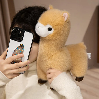 Pretty Color Fluffy Alpaca Plush Toys Emulational Stuffed Animal Llama Plushies Soft Doll Cuddly Home Decor Pillow Girl Gift
